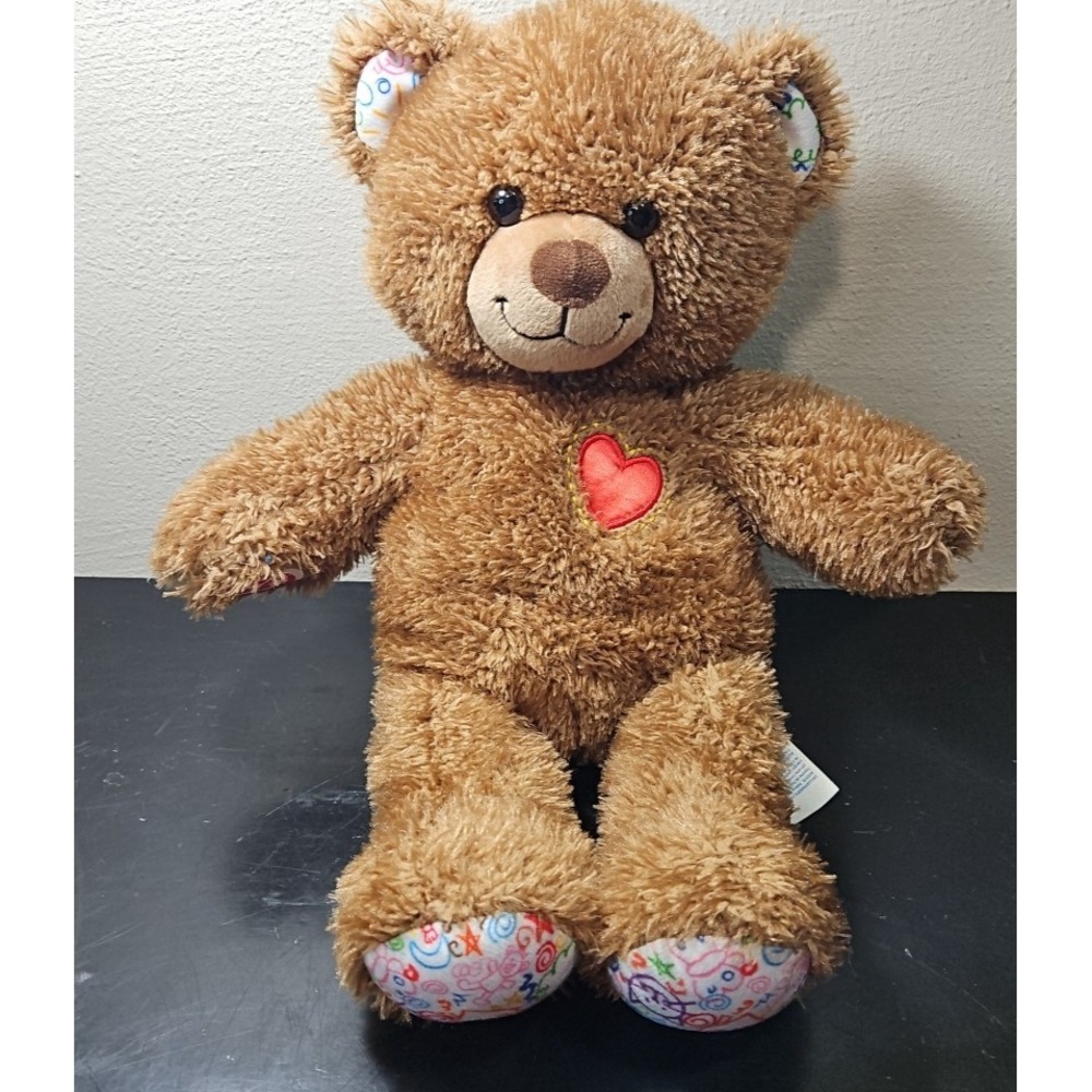 Build A Bear Hearts n Hugs Doodle Paws Brown Teddy Plush Red Heart BAB 2022 *EUC - Picture 16 of 16